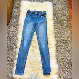 Blue Hi-Rise Long Skinny jeans